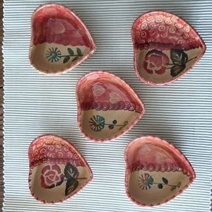 Ceramic Heart dishes made in Italy